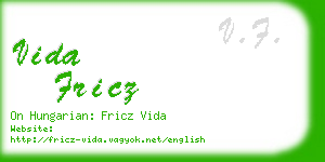 vida fricz business card